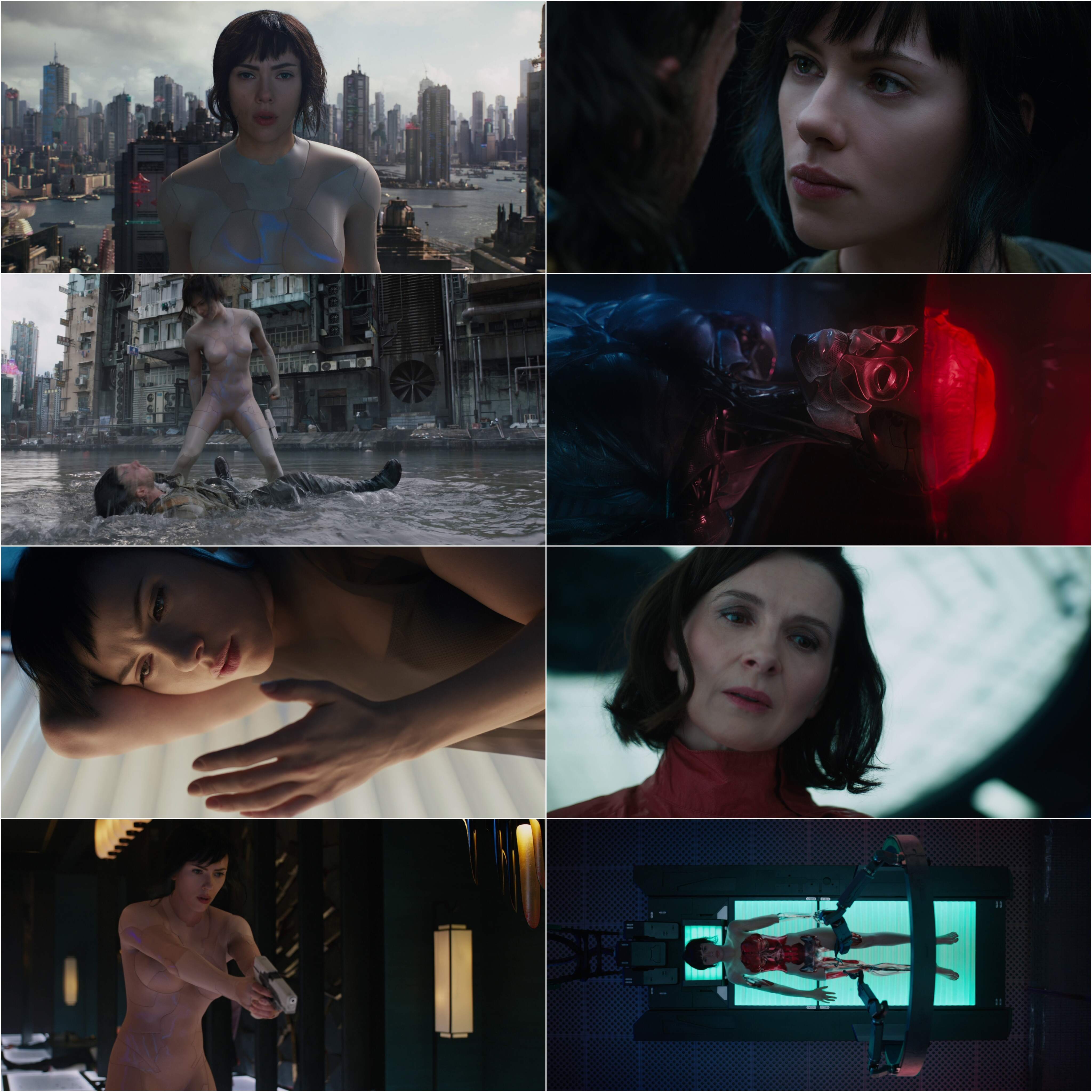 Ghost in the Shell (2017) (Hindi + English) Dual Audio Hollywood Movie BluRay HD ESub screenshot